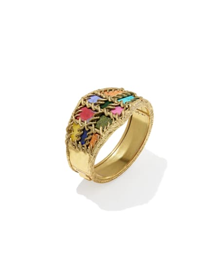 Dolly Parton x Kendra Scott Patchwork Vintage Gold Statement Bracelet