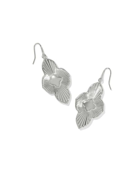 Abbie Medallion Silver Drop Earrings
