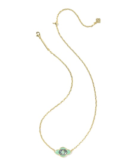 Abbie Medallion Gold Short Pendant Necklace