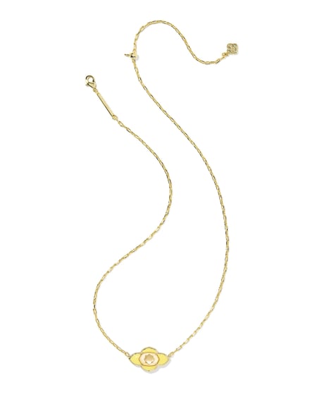 Abbie Medallion Gold Short Pendant Necklace
