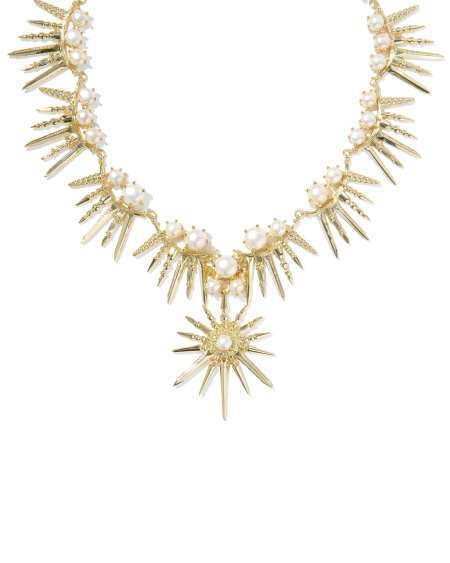 Gabriella Gold Pearl Statement Necklace