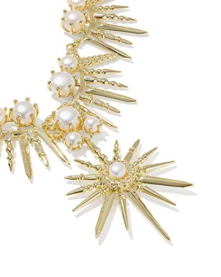 Gabriella Gold Pearl Statement Necklace