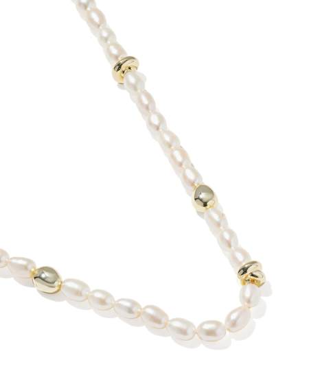 Gabriella Gold Pearl Strand Necklace