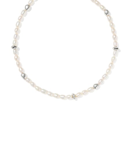 Gabriella Vintage Silver Pearl Strand Necklace