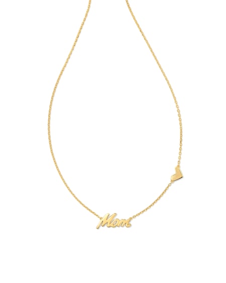 Mom Pendant Necklace in 18k Gold Vermeil