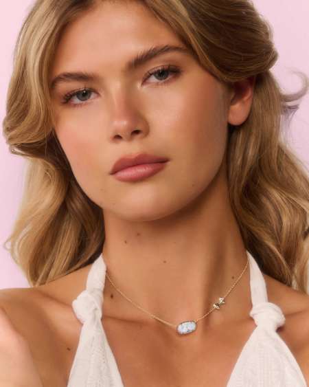 Kendra Scott x LoveShackFancy Bow Gold Elisa Necklace