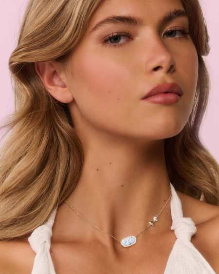 Kendra Scott x LoveShackFancy Bow Gold Elisa Necklace