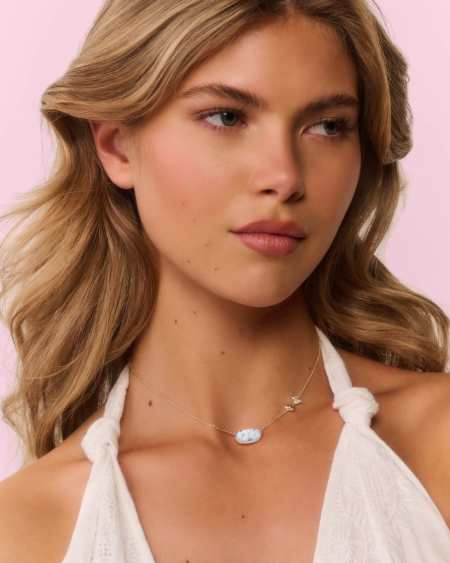 Kendra Scott x LoveShackFancy Bow Gold Elisa Necklace