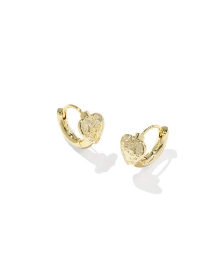 Kendra Scott x LoveShackFancy Heart Gold Huggie Earrings