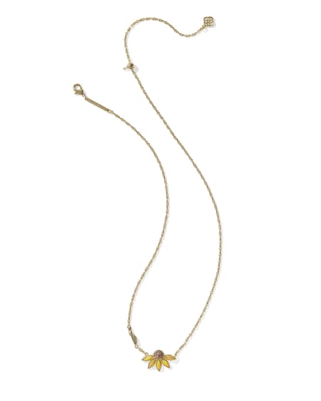 Anya Flower Gold Short Pendant Necklace