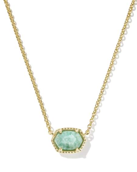 Daphne Gold Frame Short Pendant Necklace
