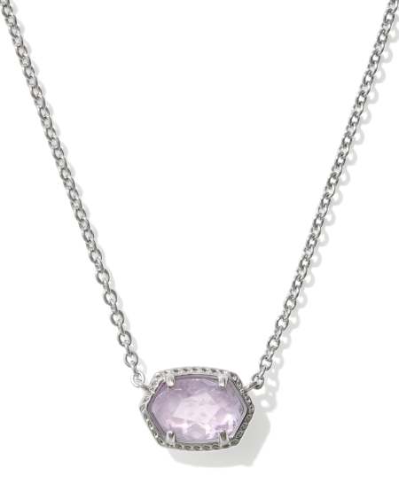 Daphne Silver Frame Short Pendant Necklace