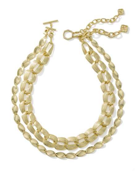 Kira Gold Chain Multi Strand Necklace