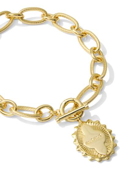 Mama Gold Link and Chain Bracelet