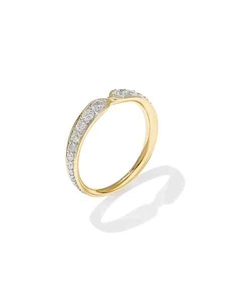 0.46 ct Lab Grown Diamond Adia 14k Yellow Gold Band Ring