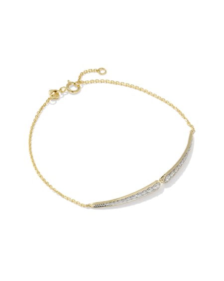 0.46 ct Lab Grown Diamond Adia 14k Yellow Gold Delicate Chain Bracelet