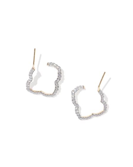 0.53 ct Lab Grown Diamond Dira 14k Yellow Gold Open Frame Earrings