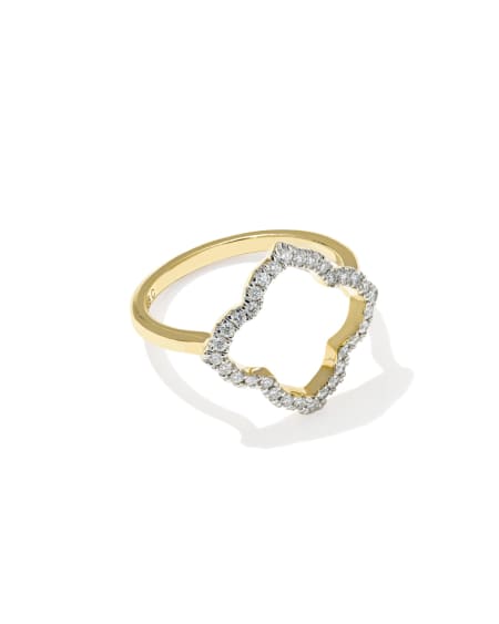 0.25 ct Lab Grown Diamond Dira 14k Yellow Gold Open Frame Band Ring