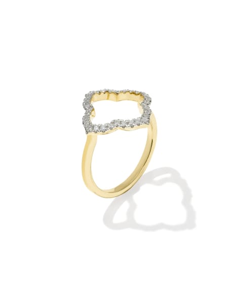 0.25 ct Lab Grown Diamond Dira 14k Yellow Gold Open Frame Band Ring