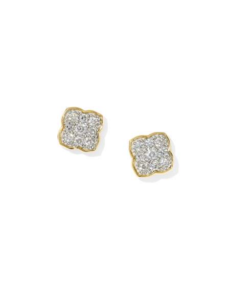 0.10 ct Pave Dira 14k Yellow Gold Stud Earrings