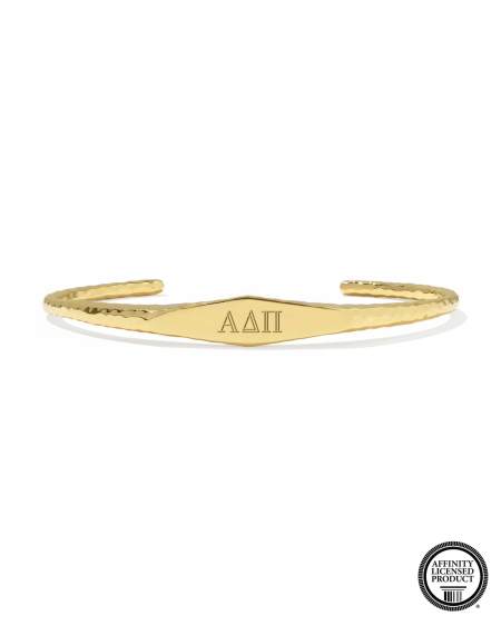 Alpha Delta Pi 18k Yellow Gold Vermeil Davie Cuff Bracelet