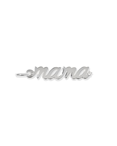 Mama Sterling Silver Sparkle Charm