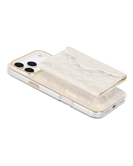Magnetic Ivory Trifold Wallet