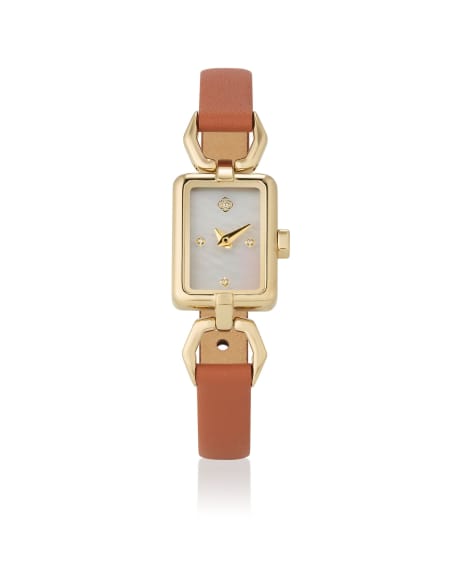 Adela Gold Leather Watch