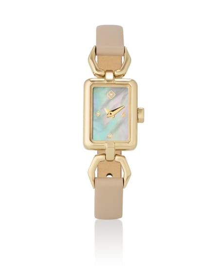 Adela Gold Leather Watch