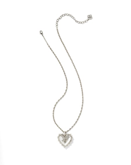 Mallory Rose Silver Locket Short Pendant Necklace