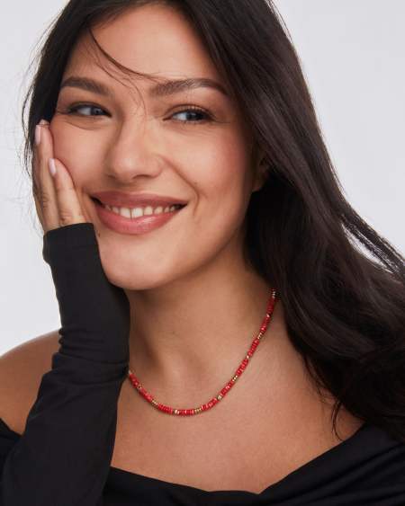 Deliah Gold Strand Necklace