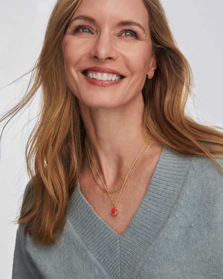 Mallory Rose Gold Multi Strand Necklace