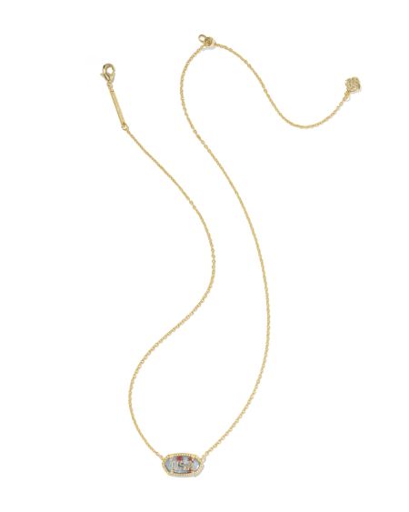 Elisa USA Gold Short Pendant Necklace