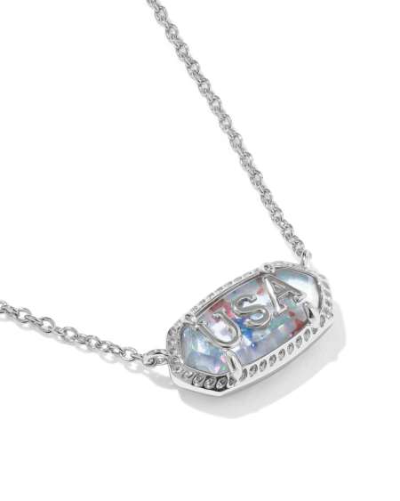 Elisa USA Silver Short Pendant Necklace