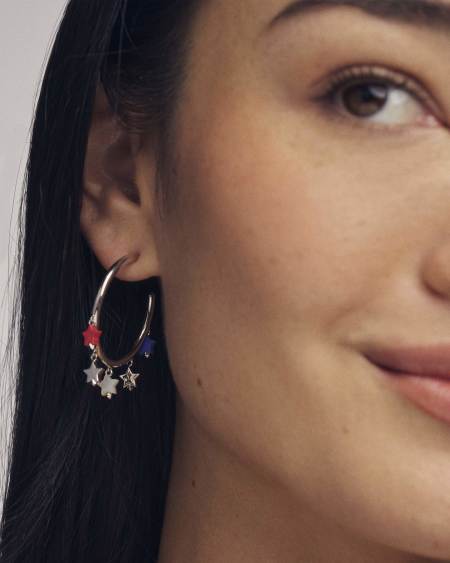 Camila Silver Hoop Earrings