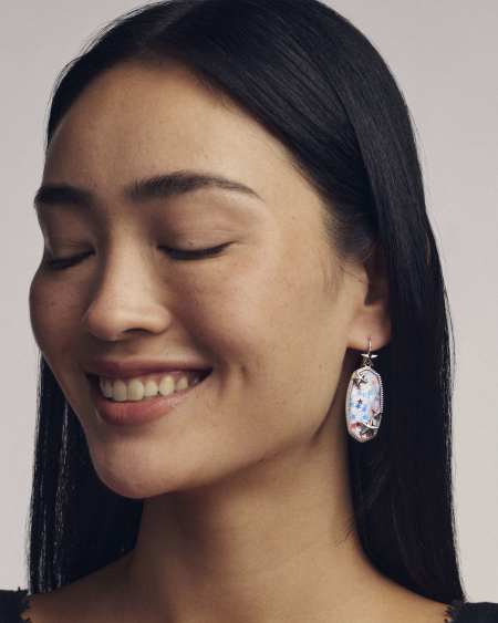 Elle Multi Star Silver Drop Earrings