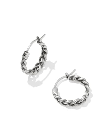Gabriella Vintage Silver Set of 2 Huggie Earrings