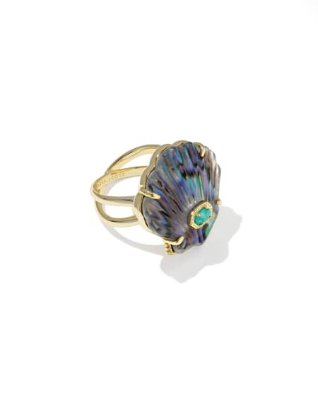 Lucia Shell Gold Cocktail Ring