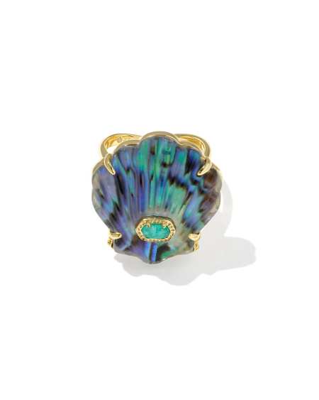 Lucia Shell Gold Cocktail Ring