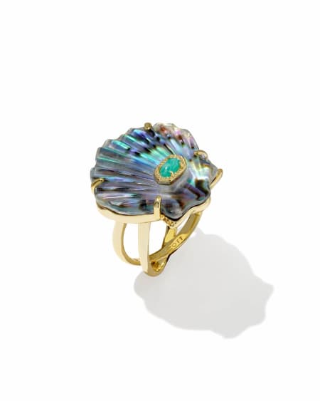 Lucia Shell Gold Cocktail Ring