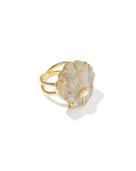 Lucia Shell Gold Cocktail Ring