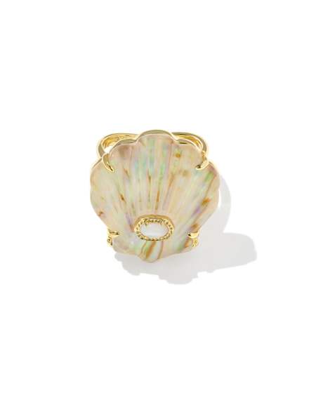 Lucia Shell Gold Cocktail Ring