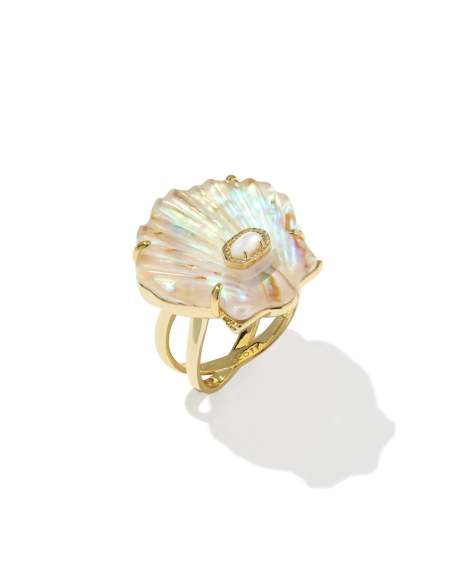 Lucia Shell Gold Cocktail Ring