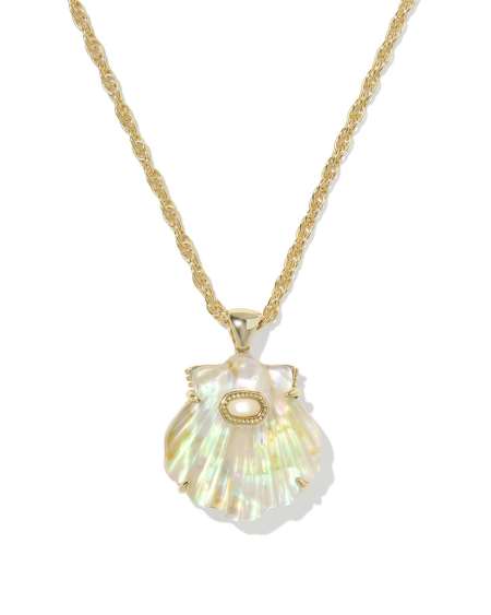 Lucia Shell Gold Short Pendant Necklace