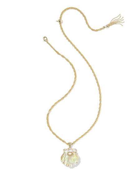 Lucia Shell Gold Short Pendant Necklace