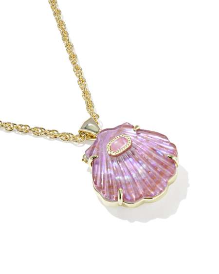 Lucia Shell Gold Short Pendant Necklace