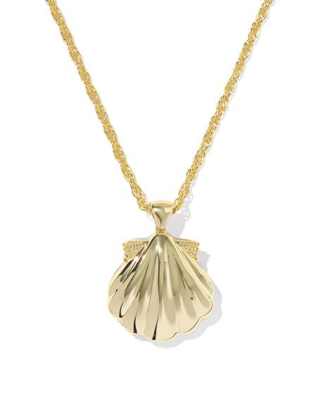 Lucia Shell Gold Short Pendant Necklace