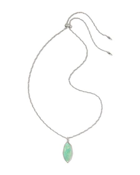 Ophelia Silver Large Long Pendant Necklace