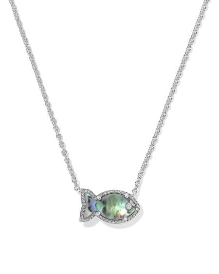 Parker Fish Silver Short Pendant Necklace