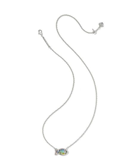 Parker Fish Silver Short Pendant Necklace